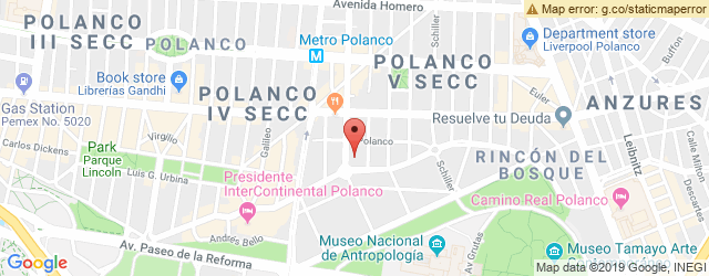 Mapa de ubicación de SAKS, POLANCO