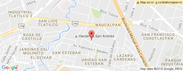 Mapa de ubicación de BROADWAY LUNCH & DELI, NAUCALPAN