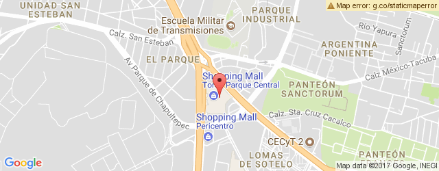 Mapa de ubicación de CREPES & WAFFLES, TOREO PARQUE CENTRAL