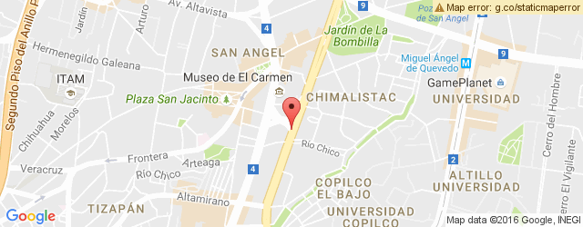 Mapa de ubicación de EL TIZONCITO, SAN ÁNGEL