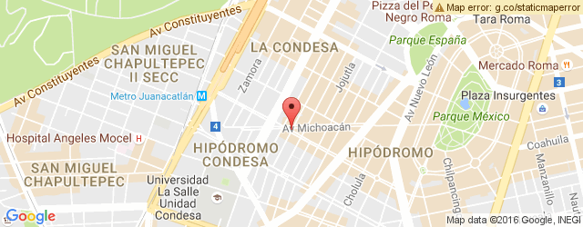 Mapa de ubicación de SUSHI ROLL, CONDESA II