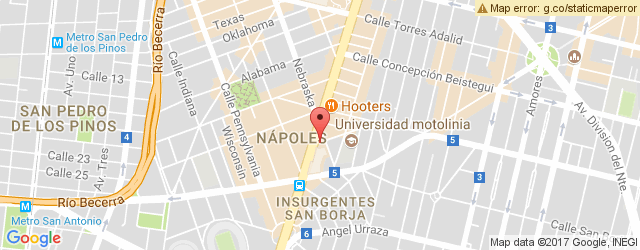 Mapa de ubicación de TOKS, INSURGENTES AMEYALCO