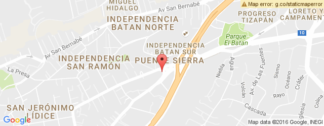 Mapa de ubicación de CHILI'S, SAN JERÓNIMO