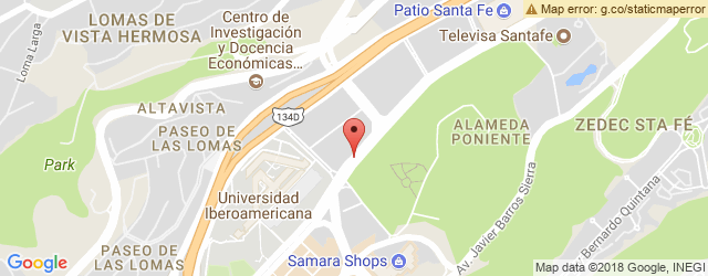 Mapa de ubicación de PELTRE LONCHERÍA, PALACIO DE HIERRO SANTA FE