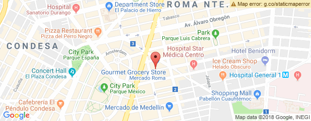 Mapa de ubicación de BURRITO LOCO, MERCADO ROMA