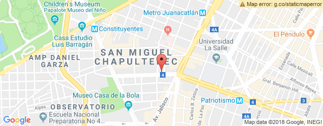 Mapa de ubicación de BENEDETTI´S, SAN MIGUEL CHAPULTEPEC