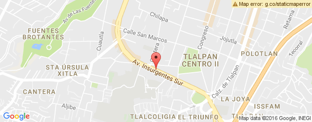 Mapa de ubicación de SUSHI ITTO, TLALPAN