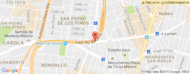 Mapa de ubicación de SANBORNS, PATRIOTISMO