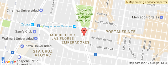 Mapa de ubicación de SANBORNS CAFÉ, DIVISIÓN DEL NORTE