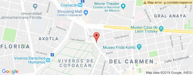 Mapa de ubicación de SUSHI ITTO, COYOACÁN