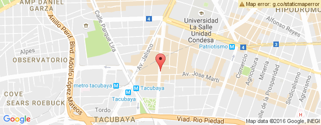 Mapa de ubicación de SALOON TACUBAYA