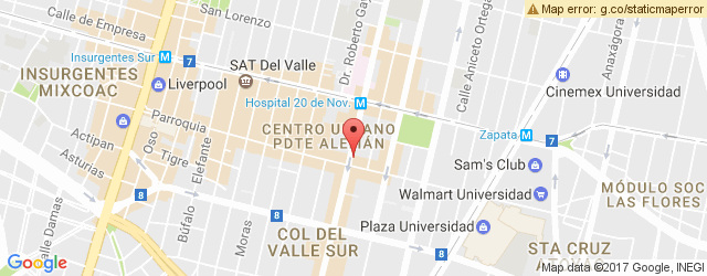 Mapa de ubicación de SANBORNS CAFÉ, LA GUARDIANA