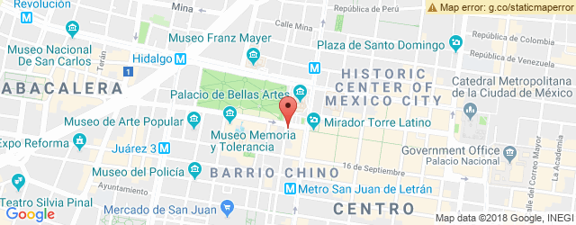 Mapa de ubicación de SANBORNS CAFÉ, BELLAS ARTES