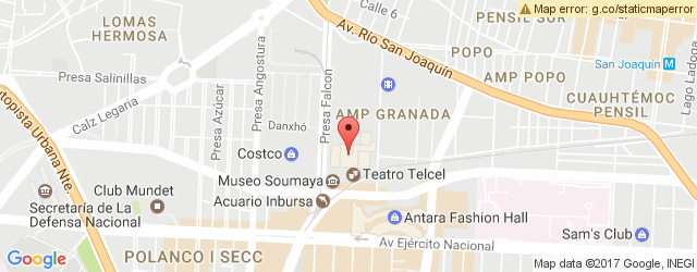 Mapa de ubicación de SANBORNS, PLAZA CARSO